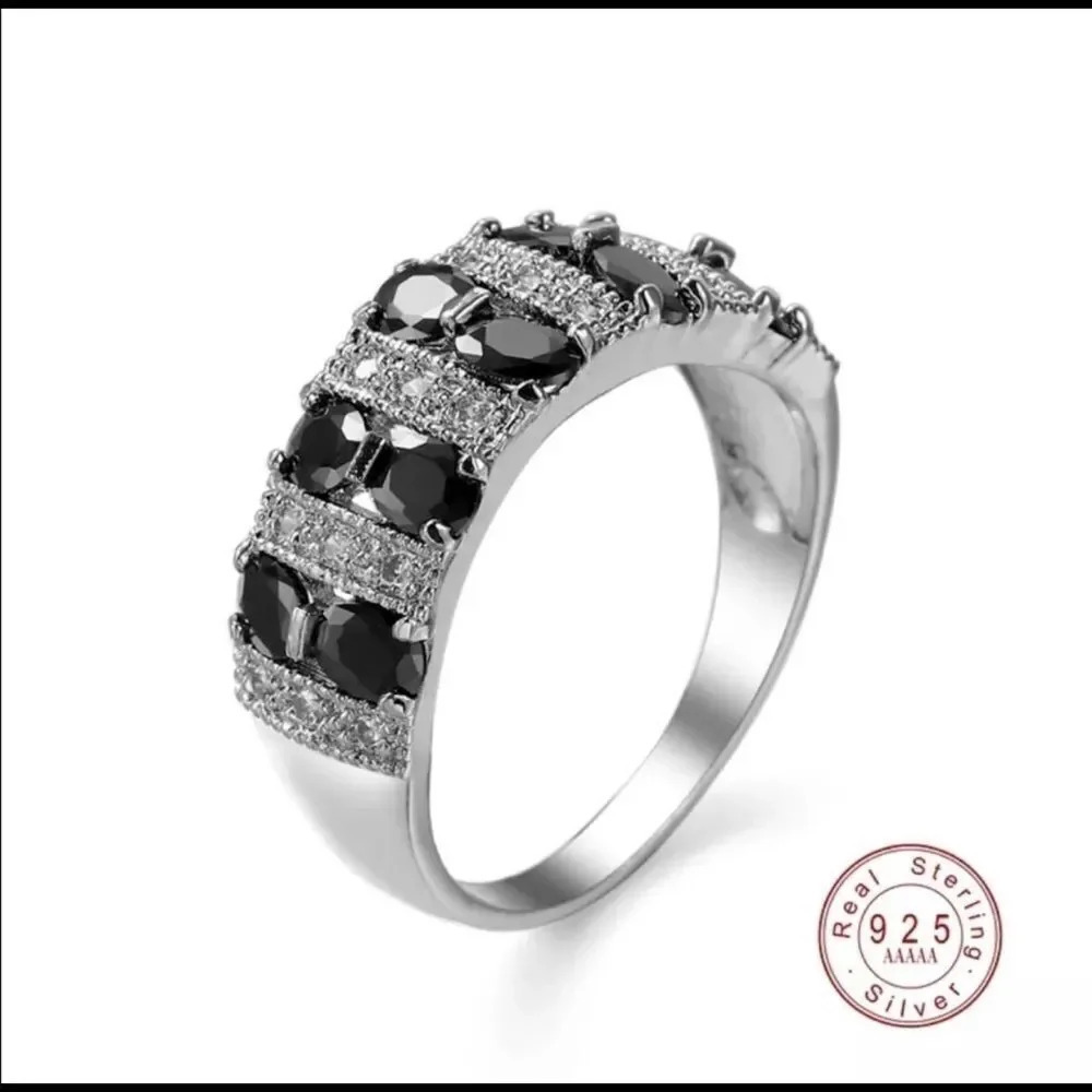- Authentic Pure Silver Color Band Promise ring